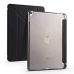 Kilifplus Apple iPad Pro 10.5 (7.Nesil) ile Uyumlu Kılıf Tri Folding Silikon Kalem Bölmeli Katlanabilir Standlı PU Deri Yumuşak Kapak, Tablet Kılıfı [Kalem Alanı, Akıllı Kapak, Uyku Modlu] - Siyah