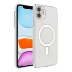 Kilifplus Apple iPhone 11 ile Uyumlu Kılıf Kamera Korumalı Şeffaf MagSafe Z-London Sert Silikon Kapak