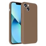 Kilifplus Apple iPhone 14 ile Uyumlu Kılıf Kamera Korumalı İçi Kadife Dokulu Kartlık Hazneli Vitra Kapak, [ Tam Uyumlu, Kaliteli, Premium ], Kahverengi