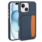 Kilifplus Apple iPhone 14 ile Uyumlu Kılıf Kartlık Bölmeli X-Kart Silikon Kapak, Premium Koruma, Lacivert