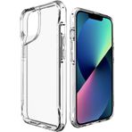Kilifplus Apple iPhone 14 ile Uyumlu Kılıf Şeffaf TPU Kenarları Esnek Crystal Sert Silikon T-Max Kapak