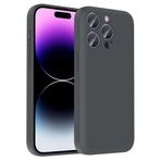 Kilifplus Apple iPhone 14 Pro ile Uyumlu Kılıf Kamera Korumalı İçi Kadife Dokulu Kartlık Hazneli Vitra Kapak, [ Tam Uyumlu, Kaliteli, Premium ], Gri