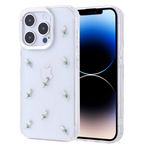 Kilifplus Apple iPhone 14 Pro ile Uyumlu Kılıf Şeffaf Simli Airbag Tasarımlı Kapak, Darbe Emici, Kamera Korumalı, [ Tam Uyumlu, Zarif, Kaliteli ], Lale