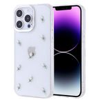 Kilifplus Apple iPhone 14 Pro Max ile Uyumlu Kılıf Şeffaf Simli Airbag Tasarımlı Kapak, Darbe Emici, Kamera Korumalı, [ Tam Uyumlu, Zarif, Kaliteli ], Lale
