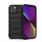 Kilifplus Apple iPhone 14 Uyumlu Silikon Telefon Kılıfı, Darbe Koruma, Kadife İç Yüzeyli, Oyuklu Tasarım, Kamera Korumalı Telefon Kapak, Siyah