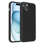 Kilifplus Apple iPhone 15 Plus ile Uyumlu Kılıf Kamera Korumalı İçi Kadife Dokulu Kartlık Hazneli Vitra Kapak, [ Tam Uyumlu, Kaliteli, Premium ], Siyah
