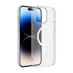 Kilifplus Apple iPhone 15 Plus ile Uyumlu Kılıf Kamera Korumalı Şeffaf MagSafe Z-London Sert Silikon Kapak