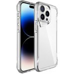 Kilifplus Apple iPhone 15 Pro ile Uyumlu Kılıf Şeffaf TPU Kenarları Esnek Crystal Sert Silikon T-Max Kapak