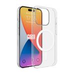 Kilifplus Apple iPhone 15 Pro Max ile Uyumlu Kılıf Kamera Korumalı Şeffaf MagSafe Z-London Sert Silikon Kapak