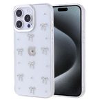 Kilifplus Apple iPhone 15 Pro Max ile Uyumlu Kılıf Şeffaf Simli Airbag Tasarımlı Kapak, Darbe Emici, Kamera Korumalı, [ Tam Uyumlu, Zarif, Kaliteli ], Fiyonk