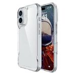 Kilifplus Apple iPhone 16 Plus ile Uyumlu Kılıf Şeffaf TPU Kenarları Esnek Crystal Sert Silikon T-Max KapakŞeffaf
