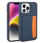 Kilifplus Apple iPhone 16 Pro ile Uyumlu Kılıf Kartlık Bölmeli X-Kart Silikon Kapak, Premium Koruma, Lacivert