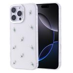 Kilifplus Apple iPhone 16 Pro Max ile Uyumlu Kılıf Şeffaf Simli Airbag Tasarımlı Kapak, Darbe Emici, Kamera Korumalı, [ Tam Uyumlu, Zarif, Kaliteli ], Lale