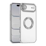 Kilifplus Apple iPhone 17 Air ile Uyumlu Kılıf Kamera Korumalı, Silikon, Logo Açık Arkası Şeffaf, Tam Uyumlu, Renkli, Omega Kapak, Gümüş