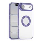Kilifplus Apple iPhone 17 Air ile Uyumlu Kılıf Kamera Korumalı, Silikon, Logo Açık Arkası Şeffaf, Tam Uyumlu, Renkli, Omega Kapak, Lila