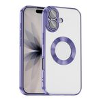 Kilifplus Apple iPhone 17 ile Uyumlu Kılıf Kamera Korumalı, Silikon, Logo Açık Arkası Şeffaf, Tam Uyumlu, Renkli, Omega Kapak, Lila