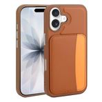 Kilifplus Apple iPhone 17 ile Uyumlu Kılıf Kartlık Bölmeli X-Kart Silikon Kapak, Premium Koruma, Kahverengi