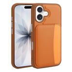 Kilifplus Apple iPhone 17 ile Uyumlu Kılıf Kartlık Bölmeli X-Kart Silikon Kapak, Premium Koruma, Turuncu