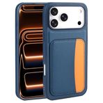 Kilifplus Apple iPhone 17 Pro ile Uyumlu Kılıf Kartlık Bölmeli X-Kart Silikon Kapak, Premium Koruma, Lacivert