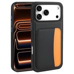 Kilifplus Apple iPhone 17 Pro ile Uyumlu Kılıf Kartlık Bölmeli X-Kart Silikon Kapak, Premium Koruma, Siyah