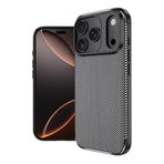 Kilifplus Apple iPhone 17 Pro ile Uyumlu Kılıf Silikon Parmak İzi Bırakmayan Karbon Soft Negro Kapak - Siyah