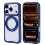 Kilifplus Apple iPhone 17 Pro Max ile Uyumlu Kılıf MagSafe Destekli Renkli Standlı Piza Serisi Şık ve Dayanıklı Silikon Kapak - Lacivert