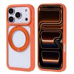 Kilifplus Apple iPhone 17 Pro Max ile Uyumlu Kılıf MagSafe Destekli Renkli Standlı Piza Serisi Şık ve Dayanıklı Silikon Kapak - Turuncu