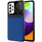 Kilifplus Galaxy A52s Deri Görünümlü Emiks Kapak Mavi Kılıf