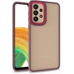 Kilifplus Galaxy A53 Electro Silikon Renkli Flora Kapak Kırmızı Kılıf