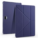 Kilifplus Honor Pad 9 ile Uyumlu Kılıf Tri Folding Silikon Kalem Bölmeli Katlanabilir Standlı PU Deri Yumuşak Kapak, Tablet Kılıfı [Akıllı Kapak, Uyku Modlu] - Lacivert