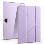 Kilifplus Honor Pad 9 ile Uyumlu Kılıf Tri Folding Silikon Kalem Bölmeli Katlanabilir Standlı PU Deri Yumuşak Kapak, Tablet Kılıfı [Akıllı Kapak, Uyku Modlu] - Lila