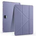 Kilifplus Honor Pad 9 ile Uyumlu Kılıf Tri Folding Silikon Kalem Bölmeli Katlanabilir Standlı PU Deri Yumuşak Kapak, Tablet Kılıfı [Akıllı Kapak, Uyku Modlu] - Mor
