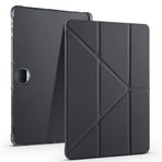 Kilifplus Honor Pad 9 ile Uyumlu Kılıf Tri Folding Silikon Kalem Bölmeli Katlanabilir Standlı PU Deri Yumuşak Kapak, Tablet Kılıfı [Akıllı Kapak, Uyku Modlu] - Siyah