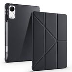 Kilifplus Honor Pad GT ile Uyumlu Kılıf Tri Folding Silikon Kalem Bölmeli Katlanabilir Standlı PU Deri Yumuşak Kapak, Tablet Kılıfı [Akıllı Kapak, Uyku Modlu] - Siyah