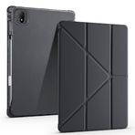 Kilifplus Honor Pad GT Pro ile Uyumlu Kılıf Tri Folding Silikon Kalem Bölmeli Katlanabilir Standlı PU Deri Yumuşak Kapak, Tablet Kılıfı [Akıllı Kapak, Uyku Modlu] - Siyah