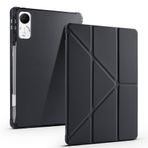 Kilifplus Honor Pad V9 ile Uyumlu Kılıf Tri Folding Silikon Kalem Bölmeli Katlanabilir Standlı PU Deri Yumuşak Kapak, Tablet Kılıfı [Akıllı Kapak, Uyku Modlu] - Siyah