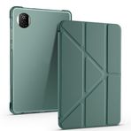 Kilifplus Honor Pad X7 8.7 ile Uyumlu Kılıf Tri Folding Silikon Kalem Bölmeli Katlanabilir Standlı PU Deri Yumuşak Kapak, Tablet Kılıfı [Akıllı Kapak, Uyku Modlu] - Koyu Yeşil