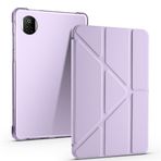 Kilifplus Honor Pad X7 8.7 ile Uyumlu Kılıf Tri Folding Silikon Kalem Bölmeli Katlanabilir Standlı PU Deri Yumuşak Kapak, Tablet Kılıfı [Akıllı Kapak, Uyku Modlu] - Lila