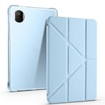 Kilifplus Honor Pad X7 8.7 ile Uyumlu Kılıf Tri Folding Silikon Kalem Bölmeli Katlanabilir Standlı PU Deri Yumuşak Kapak, Tablet Kılıfı [Akıllı Kapak, Uyku Modlu] - Mavi