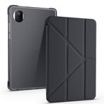 Kilifplus Honor Pad X7 8.7 ile Uyumlu Kılıf Tri Folding Silikon Kalem Bölmeli Katlanabilir Standlı PU Deri Yumuşak Kapak, Tablet Kılıfı [Akıllı Kapak, Uyku Modlu] - Siyah
