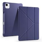Kilifplus Honor Pad X9 Pro ile Uyumlu Kılıf Tri Folding Silikon Kalem Bölmeli Katlanabilir Standlı PU Deri Yumuşak Kapak, Tablet Kılıfı [Akıllı Kapak, Uyku Modlu] - Lacivert