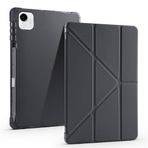 Kilifplus Honor Pad X9 Pro ile Uyumlu Kılıf Tri Folding Silikon Kalem Bölmeli Katlanabilir Standlı PU Deri Yumuşak Kapak, Tablet Kılıfı [Akıllı Kapak, Uyku Modlu] - Siyah