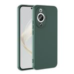 Kilifplus Huawei Nova 12S ile Uyumlu Kılıf Mat Lansman Kılıf, Kadife İç Yüzey, Silikon, Esnek, Pürüzsüz, Yumuşak - Koyu Yeşil