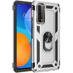 Kilifplus Huawei P Smart 2021 Zırhlı Standlı Mıknatıslı Tank Kapak Gri Telefon Kılıfı