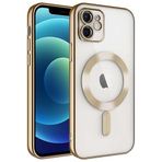 Kilifplus iPhone 12 (6.1) ile Uyumlu Kılıf Kamera Korumalı, Silikon, Kablosuz Şarj Özellikli, Kamera Lens Korumalı, Renkli Demre Kapak - Gold