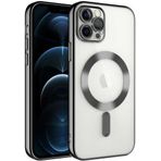 Kilifplus iPhone 13 Pro Max (6.7) ile Uyumlu Kılıf Kamera Korumalı, Silikon, Kablosuz Şarj Özellikli, Kamera Lens Korumalı, Renkli Demre Kapak - Siyah