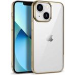 Kilifplus iPhone 14 (6.1) Kılıf Silikon Renkli Esnek Pixel Kapak - Gold