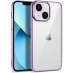 Kilifplus iPhone 14 (6.1) Kılıf Silikon Renkli Esnek Pixel Kapak - Mor