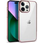 Kilifplus iPhone 14 Pro Max (6.7) Kılıf Silikon Renkli Esnek Pixel Kapak - Rose Gold