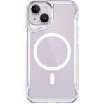 Kilifplus iPhone 15 (6.1) ile Uyumlu Kılıf MagSafe Özellikli TPU Kenarları Esnek T-Max Kapak - Şeffaf